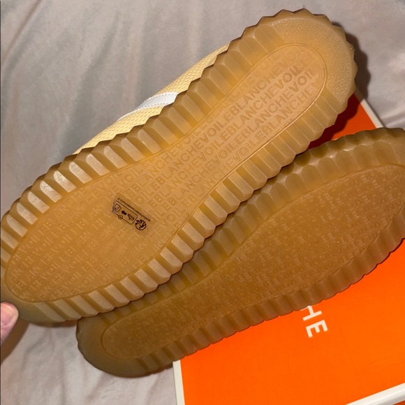 NWT VOILE BLANCHE Ines Sneaker in Ecru/Straw/Green - Picture 15 of 15